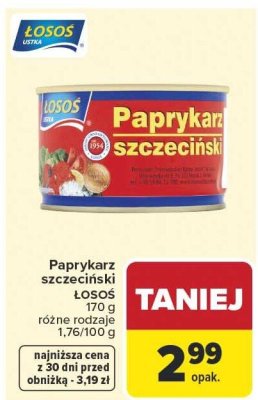 Paprykarz szczeciński Łosoś różne rodzaje promocja w Carrefour