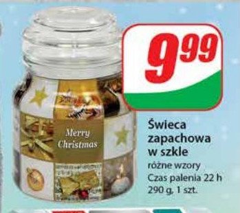 Świeca w szkle merry christmas promocja