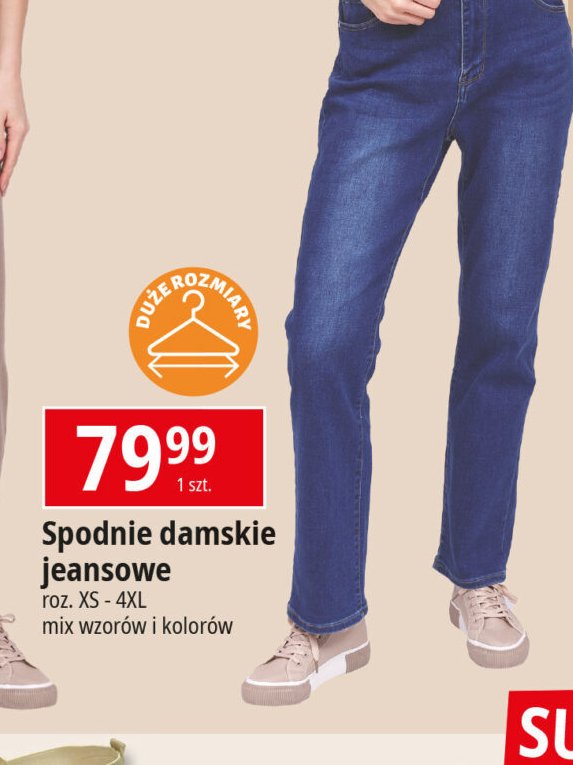 Spodnie damskie jeansowe promocja w Leclerc