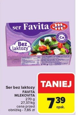 Ser bez laktozy FAVITA MLEKOVITA promocja w Carrefour Market