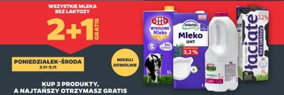 Mleko UHT bez laktozy wszystkie marki promocja w Netto