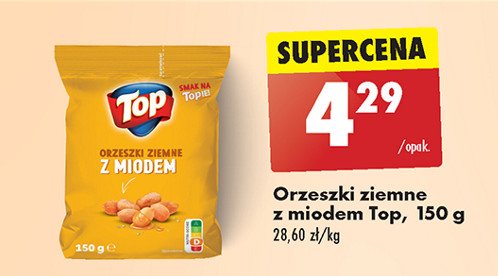 Orzeszki ziemne z miodem Top (biedronka) promocja