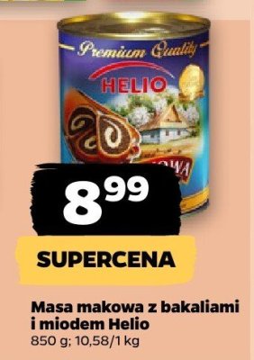 Masa makowa z bakaliami i miodem Helio promocja w Netto