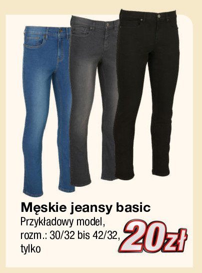 Jeansy męskie basic 42/32 promocja