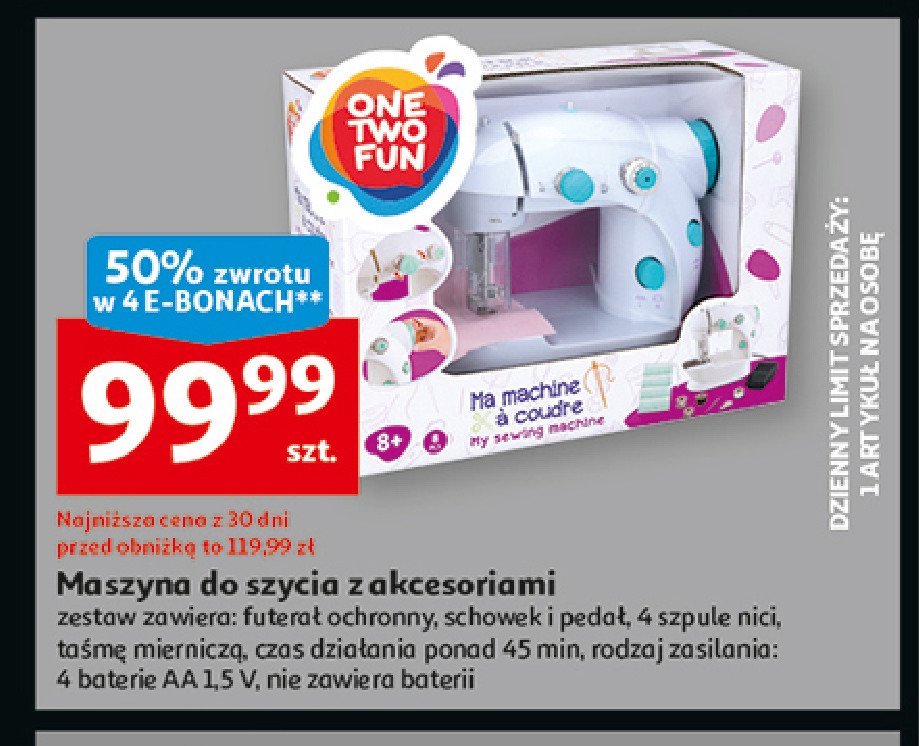 Maszyna do szycia One two fun promocja