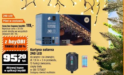 Kurtyna solarna 240 LED promocja w OBI