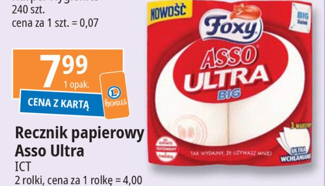 R臋cznik papierowy big Foxy asso ultra promocja
