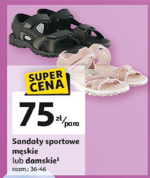 Sandały sportowe damskie rozm. 36-46 promocja w Auchan