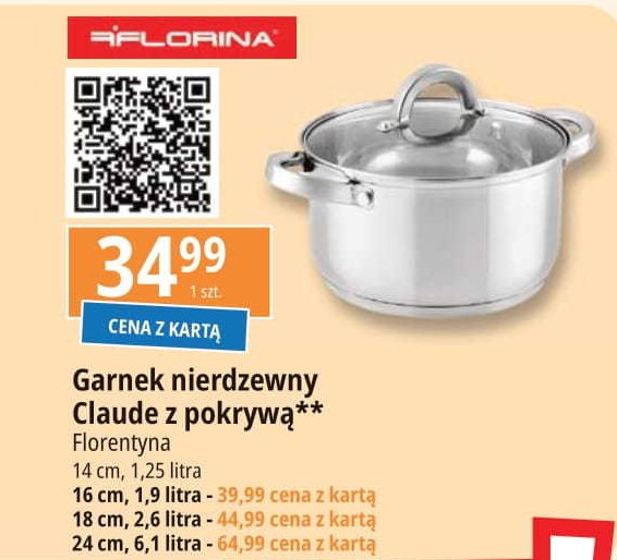 Garnek nierdzewny claude 24 cm Florentyna promocja
