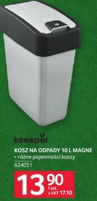 Kosz na odpady Keeper 10l Magne promocja w Selgros
