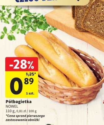 Półbagietka NOWEL promocja w Intermarche