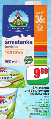 Śmietanka tortowa Łowicka UHT 36% tłuszczu promocja w Dino