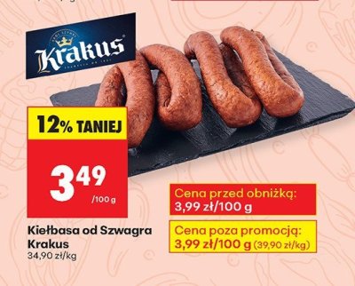 Kiełbasa od Szwagra Krakus promocja w Biedronka