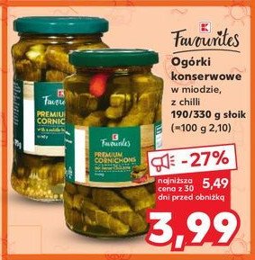Og贸rki konserwowe z chilli K-classic favourites promocja