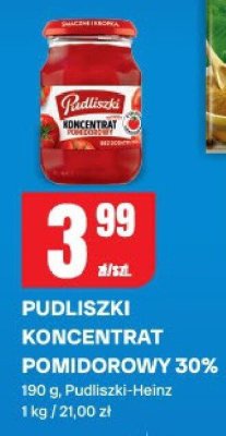 Koncentrat pomidorowy Pudliszki 30% promocja w Chorten