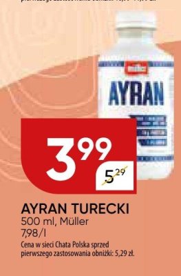 Ayran turecki promocja w Chata Polska