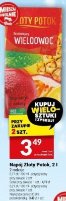 Napój Złoty Potok promocja w Twój Market