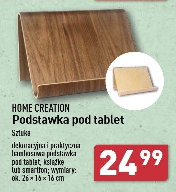 Podstawka pod tablet 26 x 16 x 16 cm Home creation promocja w Aldi