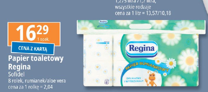 Papier toaletowy aloe vera Regina promocja w Leclerc