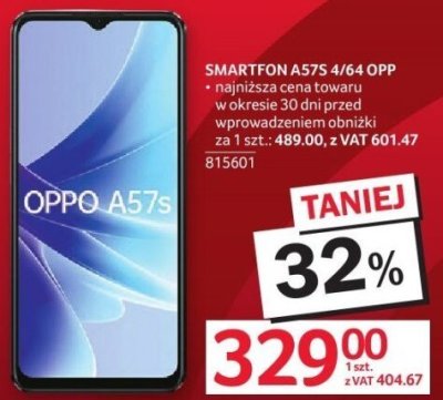 Smartfon A57S 4/64 OPPO promocja w Selgros