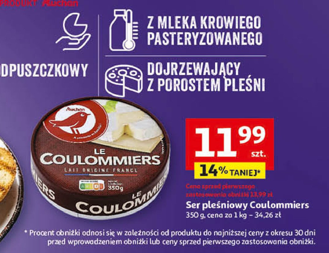 Ser pleśniowy coulommiers Auchan promocja