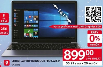 Laptop Chuwi Herobook Pro CWI514 promocja w Selgros