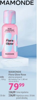 Preparat Flora Glow Rose płynny do twarzy 3 w 1  promocja w Hebe