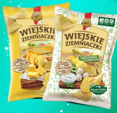 Chipsy Wiejskie Ziemniaczki Masło z Solą promocja w Duży Ben
