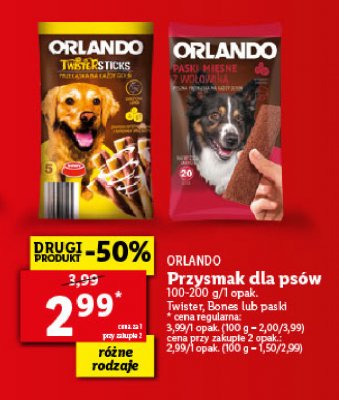 Snaki dla psa twister sticks Orlando promocja