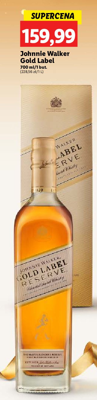 Whisky Johnnie walker gold label promocja w Lidl