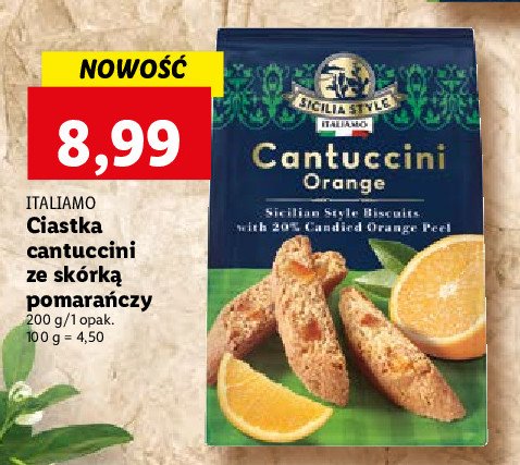 Ciastka cantuccini ze skórką pomarańczy Italiamo - cena - promocje - opinie  - sklep | Blix.pl - Brak ofert