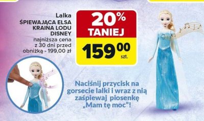 Lalka Śpiewająca Elsa Kraina Lodu Disney promocja w Carrefour