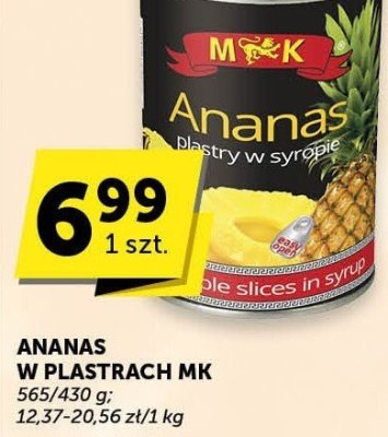 Ananas w plastrach MK promocja w Euro Sklep