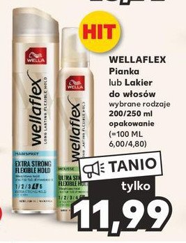 Pianka do włosów flexible ultra strong hold Wellaflex promocja