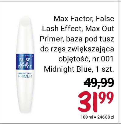 Baza pod tusz do rzęs nr 001 Max factor false lash effect max out promocja