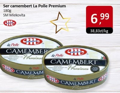 Ser camembert La Polle Premium 180g SM Mlekovita promocja w Market Point