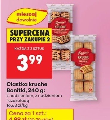 Ciastka kruche Bonitki promocja w Biedronka