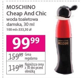 Woda toaletowa Moschino cheap and chic promocja