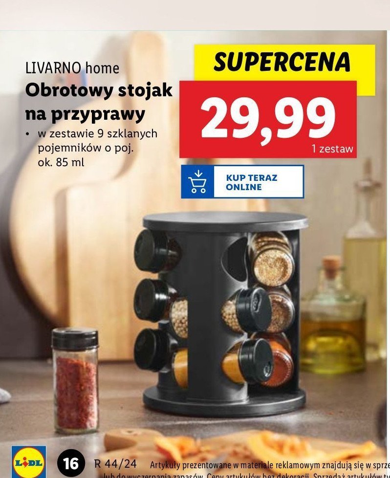 Stojak obrotowy na przyprawy LIVARNO HOME promocja