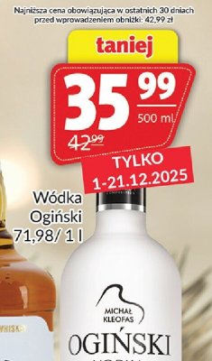 Wódka Ogiński promocja w Prim Market