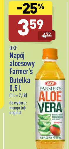 Napój z cząstkami aloesu Farmer's aloe vera promocja