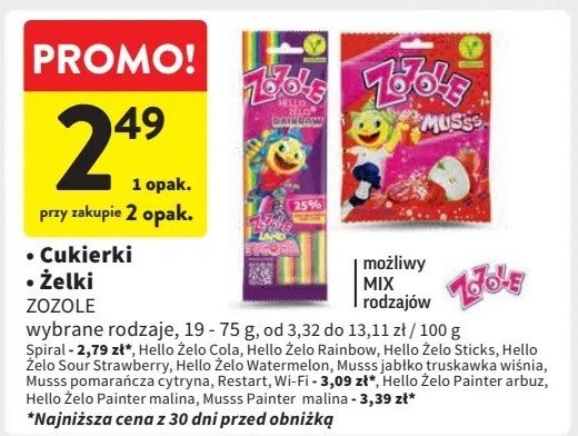Żelki hello zelo cola Zozole promocja