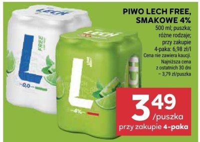 Piwo Lech Free Smakowe 4% promocja w Stokrotka