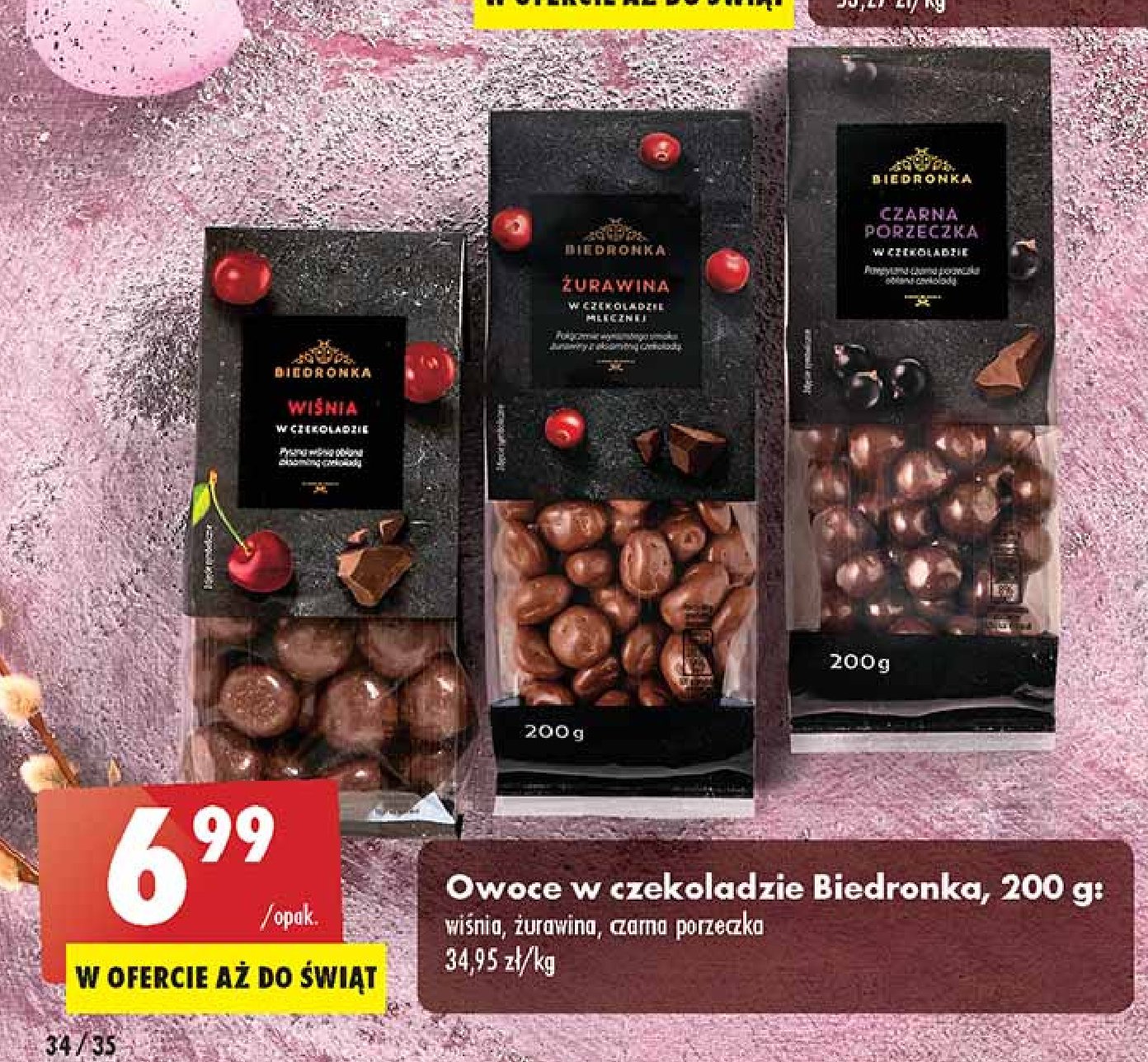 Czarna porzeczka w czekoladzie Biedronka promocja