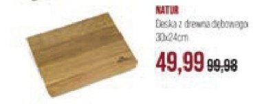 Deska z drewna dębowego Natur 30x24cm promocja w Stokrotka