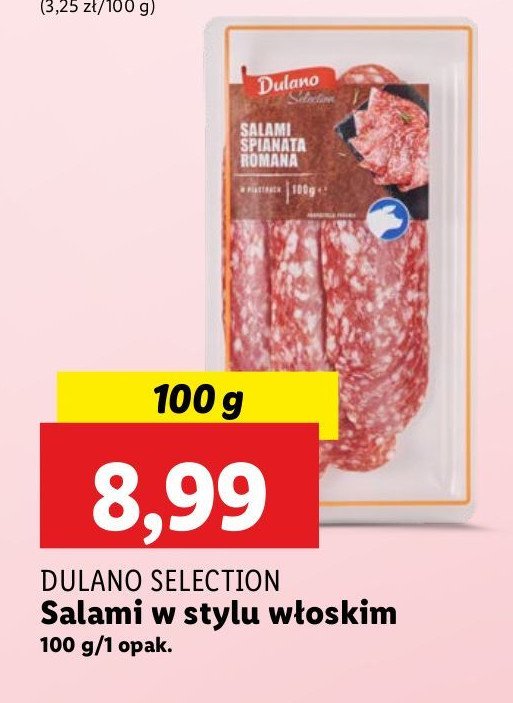 Salami spianata romana Dulano selection promocja