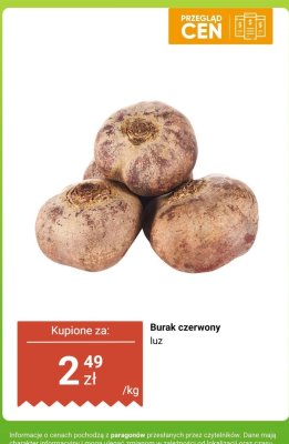 Burak czerwony luz promocja w Biedronka