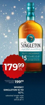 Whisky Singleton 15 YO 0,7 l promocja w Duży Ben