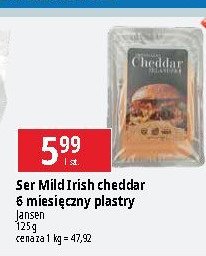 Ser cheddar plastry Jansen promocja w Intermarche