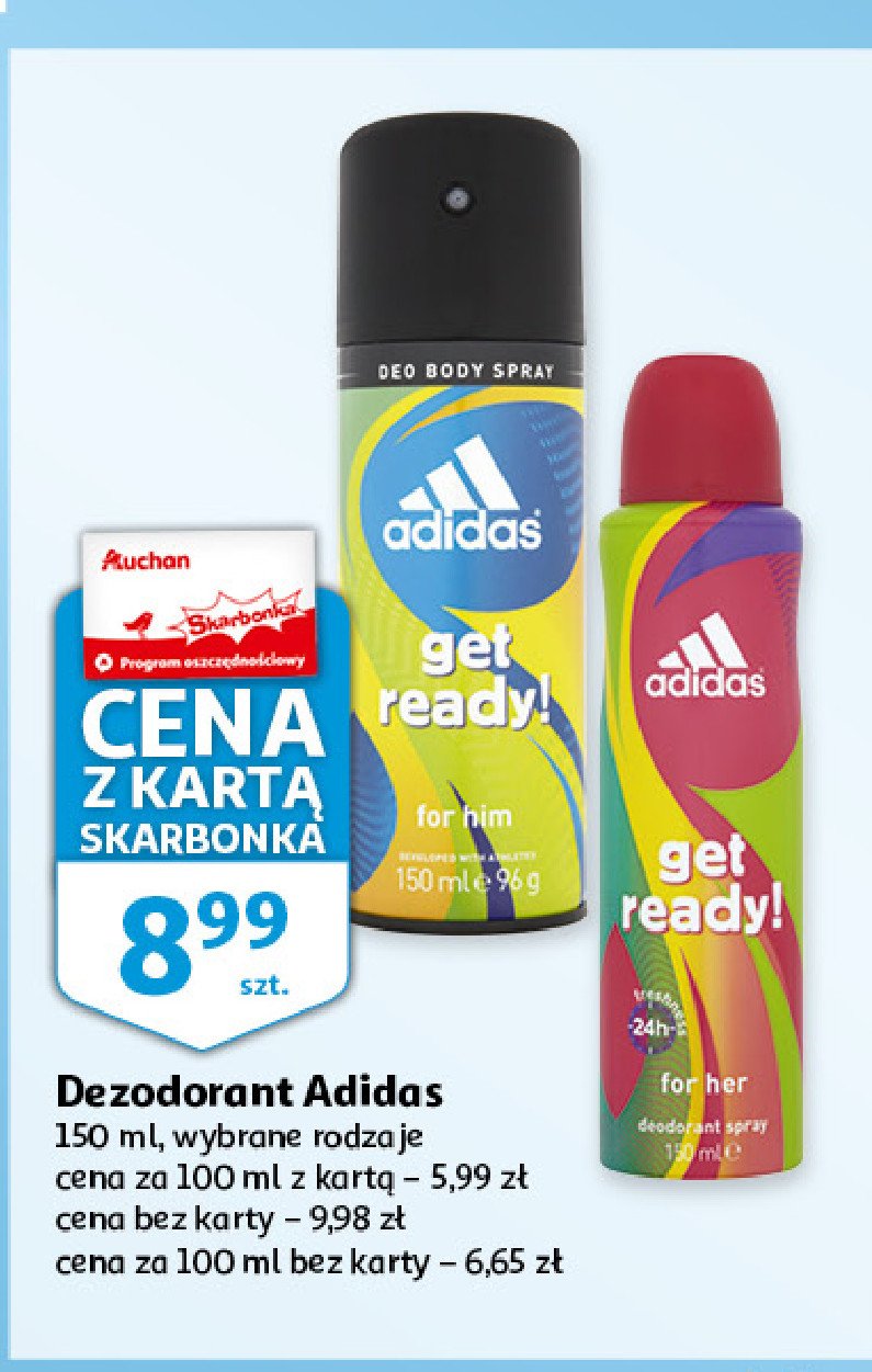 Dezodorant Adidas get ready! for him Adidas cosmetics promocje